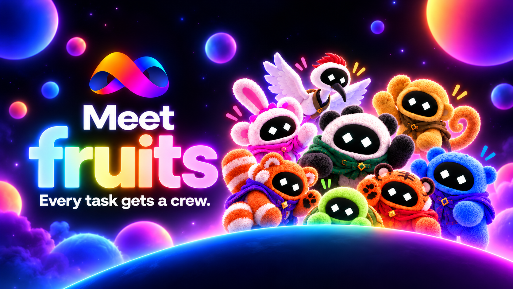 OpenBot Fruits crew illustration